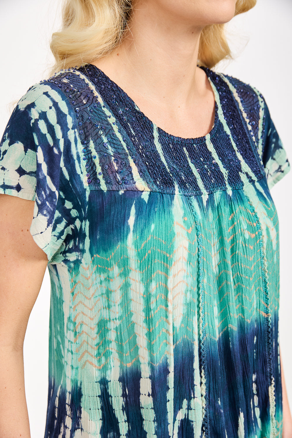 Tie Dye Embellished Top