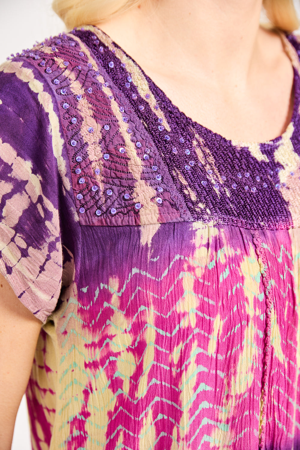 Tie Dye Embellished Top