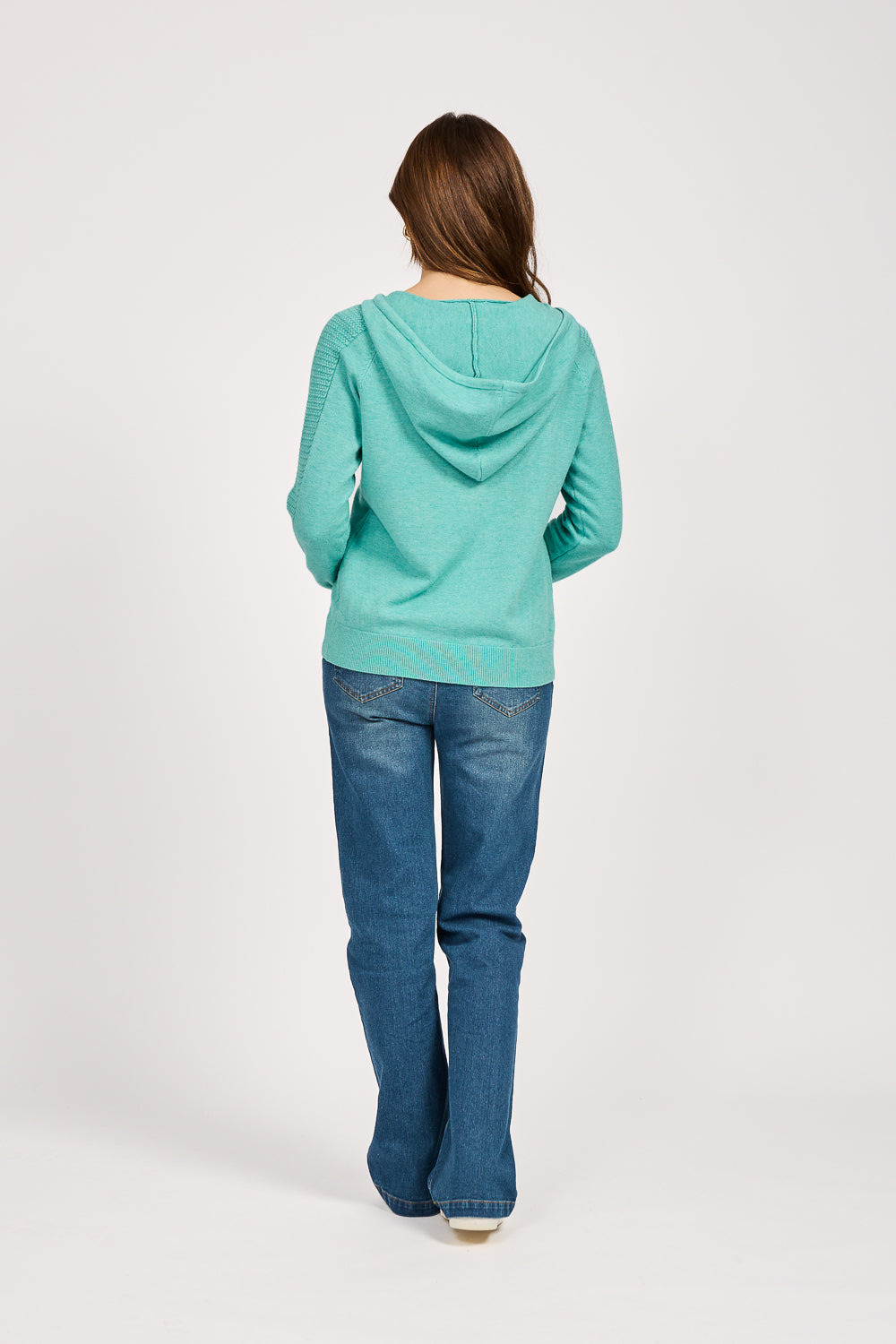 Cable-Knit Zip Up Cardigan