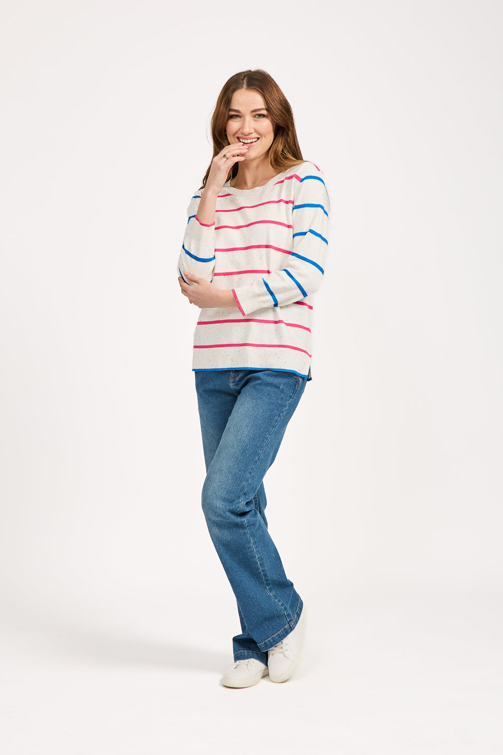 Stripe Speckled Knit Jumper