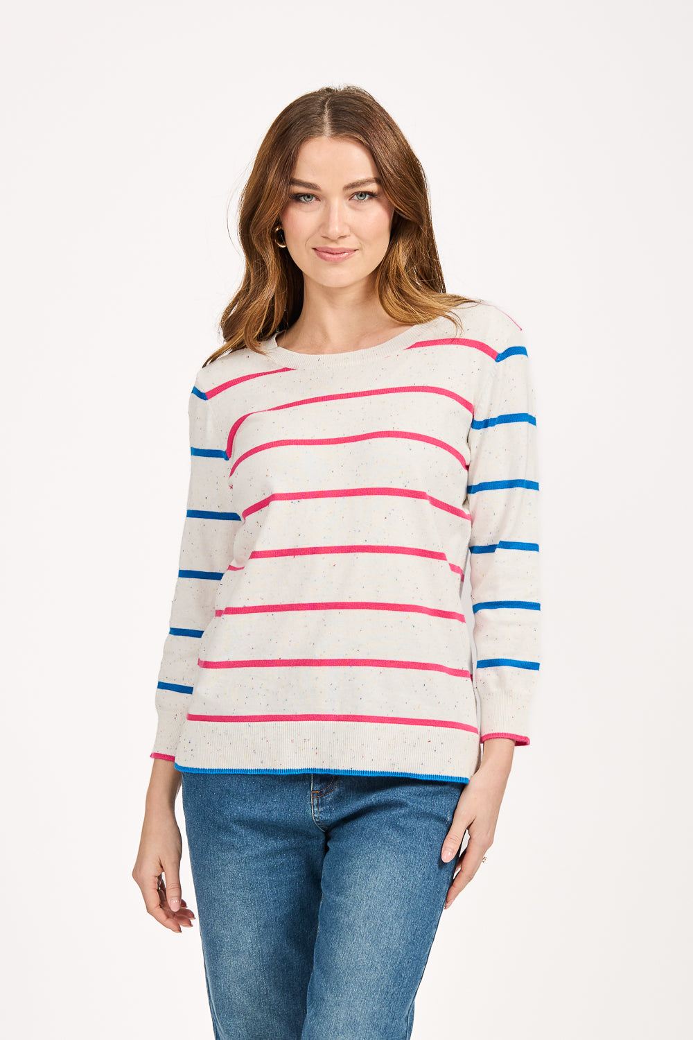 Stripe Speckled Knit Jumper