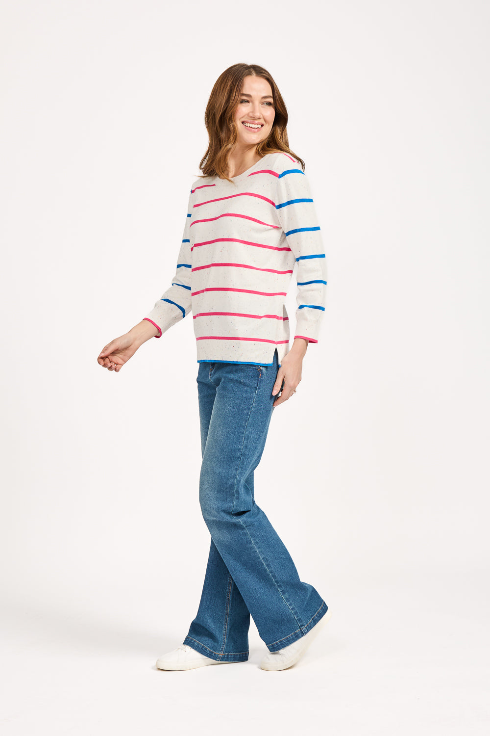 Stripe Speckled Knit Jumper