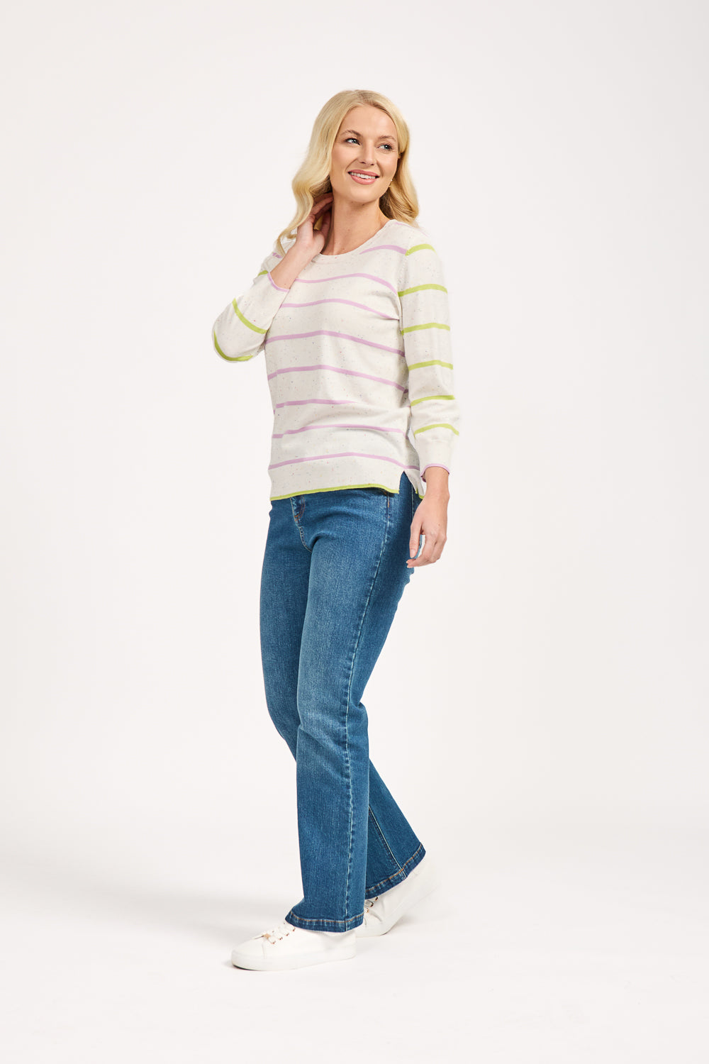 Stripe Speckled Knit Jumper