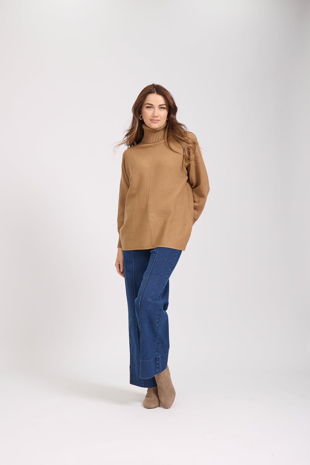 Roll Neck Batwing Jumper