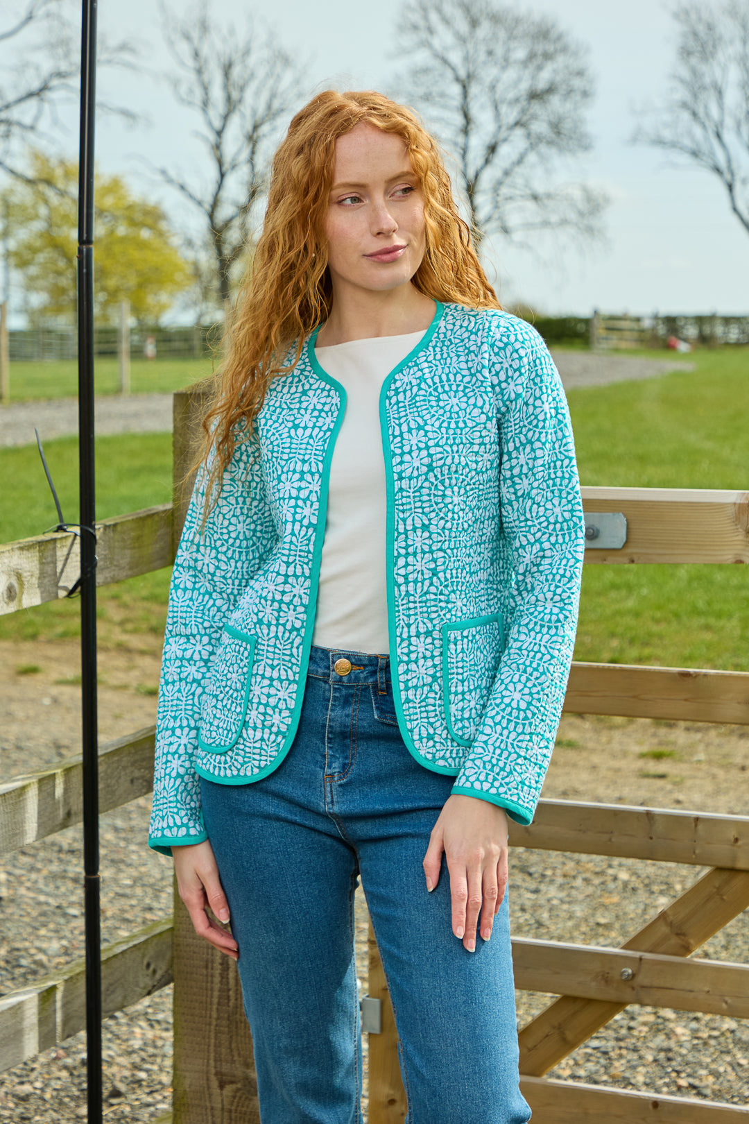 Floral Print Quilted Jacket